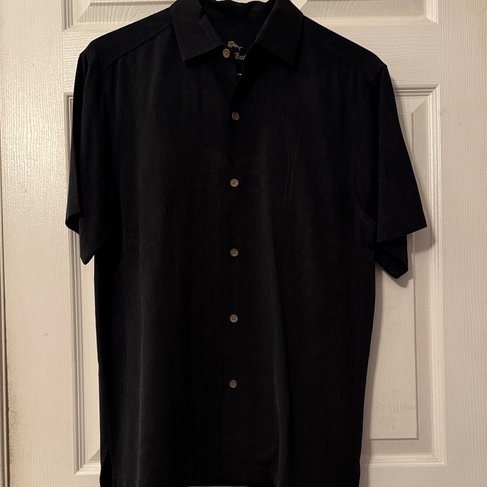 Tommy Bahama Black Casual Button Down Shirt